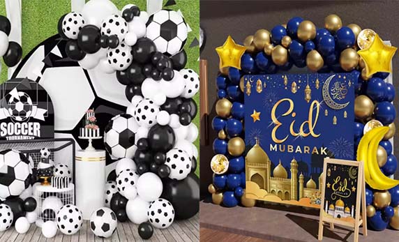 يمكننا تخصيص سلاسل البالونات